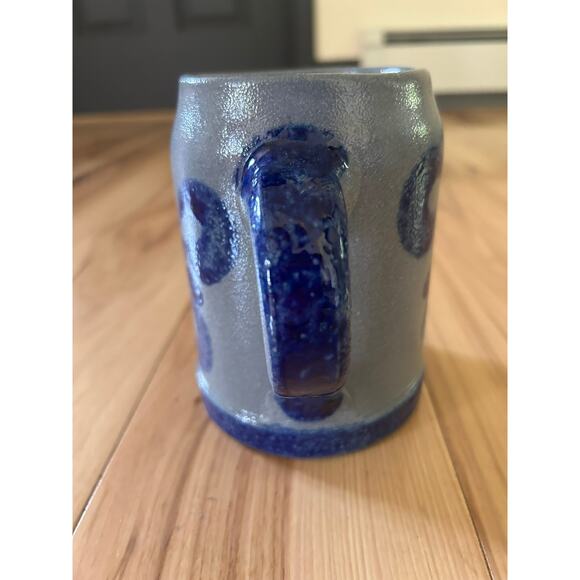 West Germany- stoneware mug- ceramic, blue colors, height approx. 5.25" - Picture 3 of 8